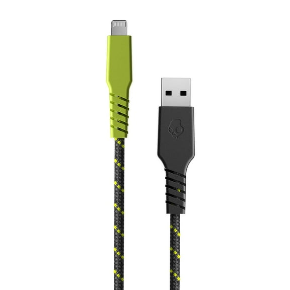 Skullcandy Line  USB-A to Lightning Braided Charging Cable - Chill Grey/Yellow