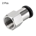 thumbnail image 3 of Adaptador de accesorio de tubo de conexión rápida, conector neumático recto hembra de tubo OD de 4 mm x 1/8 PT, 2 piezas, 3 of 3