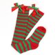 thumbnail image 3 of Calcetines largos hasta la rodilla para mujer, lisos, con lazo navideño y bola, cálidos, para mujer, 3 of 4