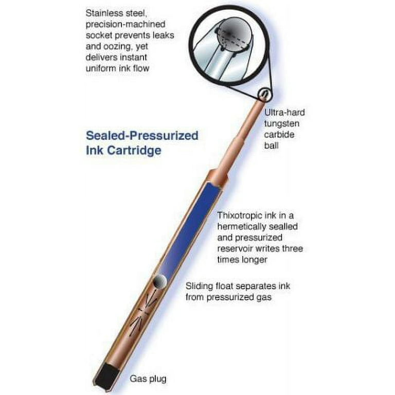 Fisher Space Pen - 3 Pressurized Cartridges Blue Ink Fine Point #SPR1F