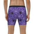 thumbnail image 2 of Men's Boxer Briefs, Spider web dark blue cool Soft and Breathable Mens Underwear Boxer Briefs With Widen Waist, 2 of 5