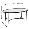 Southern Enterprises Quibilah Metal/Glass Oval Coffee Table