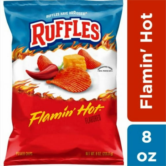 2X-Ruffles Flamin' Hot Potato Chips - 8 oz