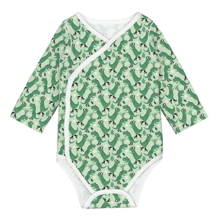 

Matuu Dinosaurs on Roller Skater for Baby Long-Sleeve Bodysuit Soft Cotton Comfortable and Breathable Perfect for Newborns and Infants