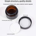thumbnail image 3 of Paquete de 10 frascos de vidrio cosmético ámbar oscuro de 1 oz, frascos de vidrio redondos vacíos con junta blanca a prueba de fugas y tapas de plástico negras., 3 of 8