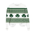 thumbnail image 1 of Tops para las Mujeres de Moda Otoño Día de San Patricio Suéter Impreso, Suelto Cuello Redondo Manga Larga Blusa Casual, 1 of 7