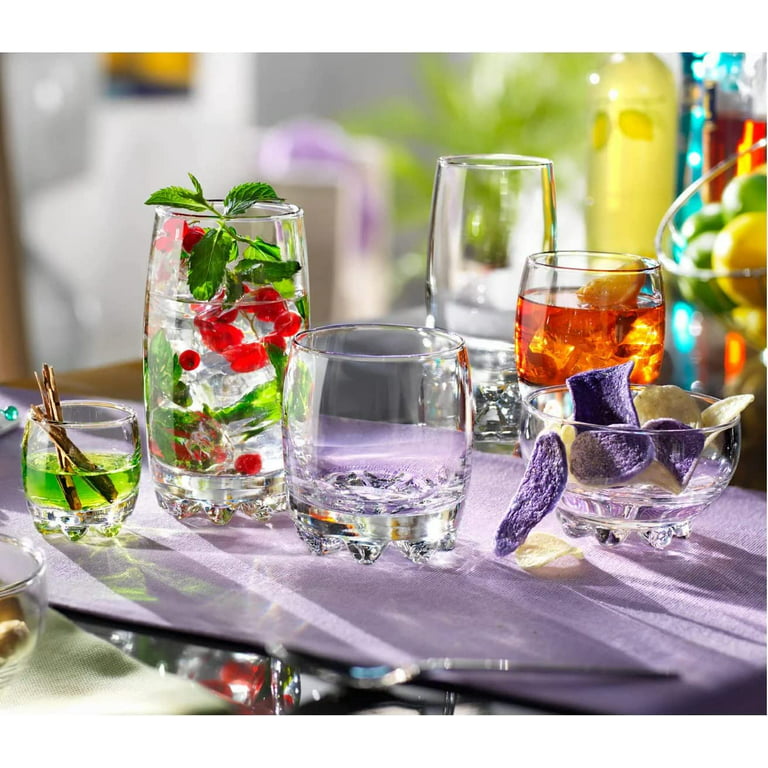 Bormioli Rocco Galassia 16 Piece Glass Tumbler Drinkware Set 