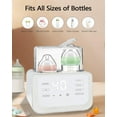 thumbnail image 6 of Baby Bottle Warmer, 8-in-1 Fast Milk Warmer for Breastmilk or Formula with Timer, 24H Constant Warming, with Defrost, Heat Baby Food Jars, Sterili-zing Function, Accurate Temp Control, Fits 2 Bottles, 6 of 7