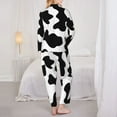 thumbnail image 5 of Disketp Pajamas Set Long Sleeve Sleepwear Womens Button Down Nightwear Pj Sets-Milk Cow, 5 of 9
