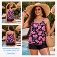 thumbnail image 5 of Ocean Blues Women's Plus Size Tankini Top Only Loose Fit Blouson Bathing Suit Top Size 3XL, 5 of 6