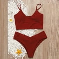 thumbnail image 4 of LoyisViDion Women's Bikini Set Swimsuit with Filled Solid Swimwear, Two Piece, Size S, 4 of 6