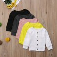 thumbnail image 3 of Newborn Infant Baby Girl Boy Clothes Front Open Knit Sweater Romper Top Jumpsuit Pink 0-3 Months, 3 of 8