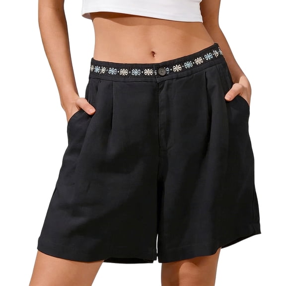 Qulqfy Athletic Lounge Shorts Women High Waisted Elastic Waist Loose Bow Pockets Graphic Loose Women's Shorts