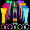 thumbnail image 1 of Palitos luminosos para fiestas YixangDD de 8 pulgadas, 1000 unidades, colores brillantes, 1 of 7