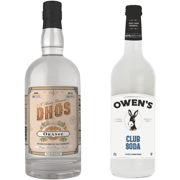 Dhōs Handcrafted Non-Alcoholic Orange w 1 Pack Owen’s Mixers Club Soda - Keto-Friendly, Zero Sugar, Zero Calories, Zero Proof - 750 ML - Perfect for Mocktails - A