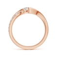 thumbnail image 2 of ANGARA Natural Diamond Twin Shank Bypass Engagement Ring in 14K Rose Gold for Women (Size-5.6mm| Color-H| Clarity-SI2) | April Birthstone, Anniversary, Jewelry Gift for Women | Natural Diamond Ring, 2 of 10