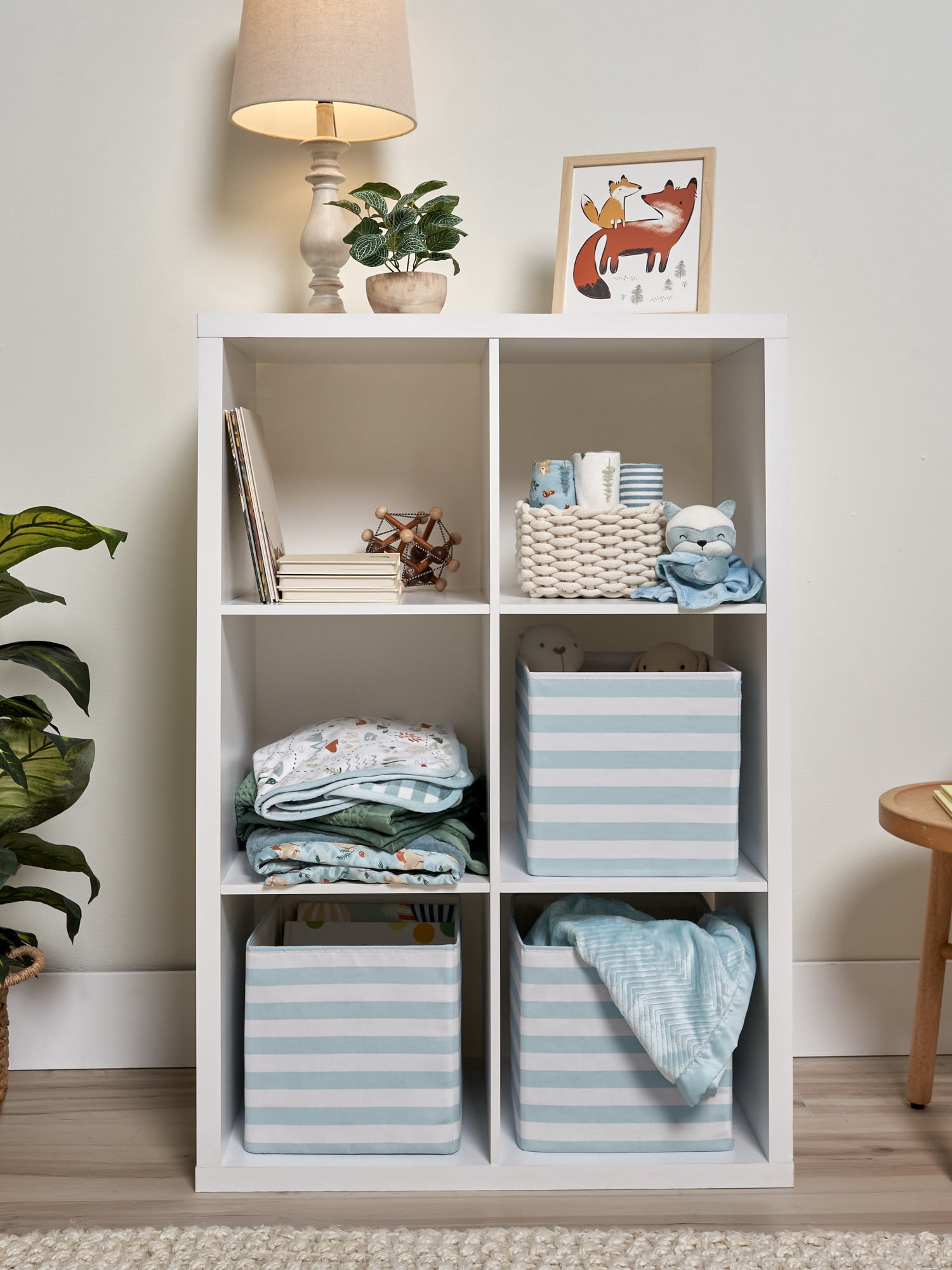 Modern Moments By Gerber Baby Foldable Poly Square Storage Bin, Infant Blue
