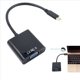 thumbnail image 2 of 2X USB-C USB3.1 Tipo-C Aplicable A Cable Adaptador VGA Macho A VGA Hembra Convertidor de Transferencia de Video 1080P Adecuado para 12 Pulgadas, 2 of 5