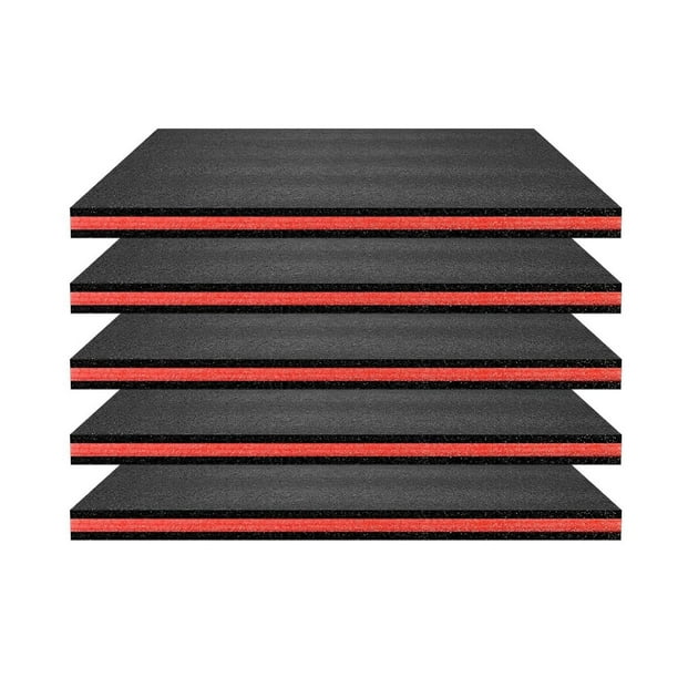 5 piezas de insertos de espuma para caja de herramientas, hojas de espuma extraíbles y cortables para herramientas profesionales. Longitud 50cm