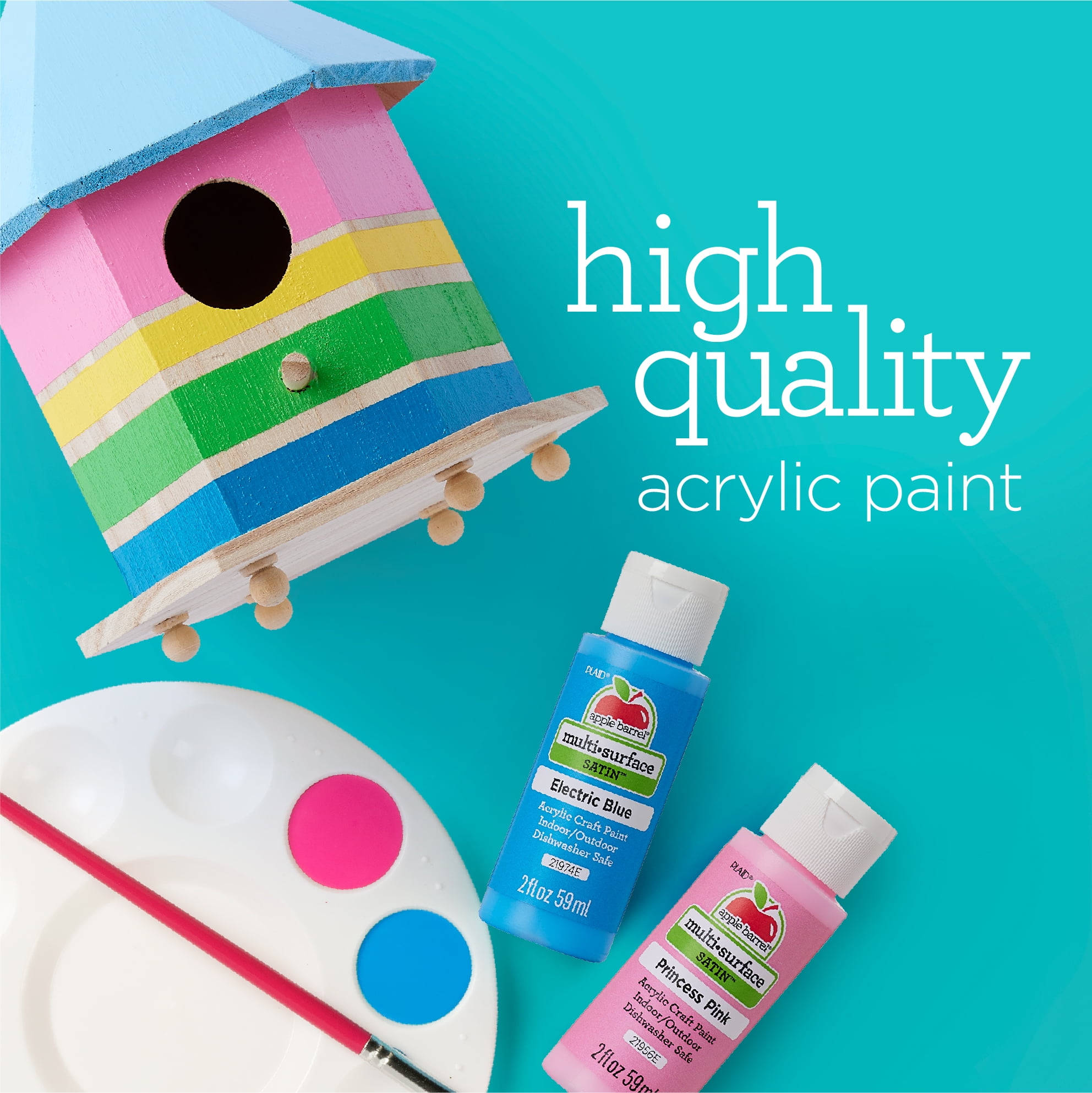  Apple Barrel Acrylic Paint in Assorted Colors (2 Ounce), 20503  White