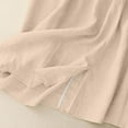 thumbnail image 7 of Womens Cotton Linen Skirts Summer Casual Loose Drawstring Embroidered Flowy Midi Skirt with Pockets Khaki, M, 7 of 7