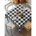 thumbnail image 6 of Farmhouse Rural Table Cloth 60x60 Inch Square, Style White and Black Plaid Waterproof Tablecloth Washable Table Cover for Party Picnic Dinner Decor, 6 of 9