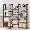 thumbnail image 2 of Elemore Home Triple Wide 5 Tier Bookshelf, Home Office Industrial Bookcase with 14 Open Shelves, 2 of 7