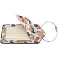 thumbnail image 2 of Naloa Watercolor Plants Luggage Tag for Suitcase Leather Baggage Tag with Stainless Steel Loop Privacy Cover for Women Men Girls-2 PCS, 2 of 5
