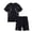 Black, variant on Boys Outfit Sets Short Sleeve Tee Matching Shorts Lightweight Active Kids Summer Clothes,Black,15-16 Years