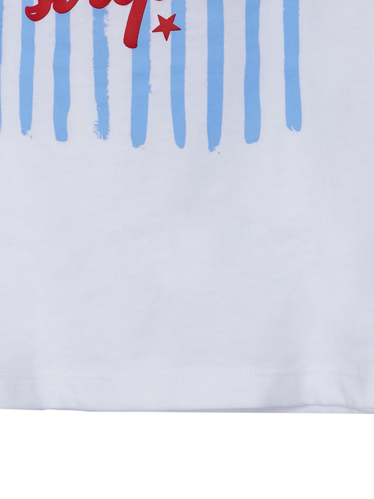 Way to Celebrate Girls Americana Short Sleeve Tee, Sizes 4-18