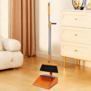 Amzcrzy Cleaning Supplies, Brooms Indoor Rotatable Standing Storage Buckle Type Brooms And Dustpan Set With Scraping Teeth And Scraper Cleaning Suitable For Home Plastic Broom and Dustpan Set