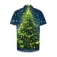 thumbnail image 4 of Blusa y camisa de manga corta con cuello vuelto Camisa de manga corta con estampado navideño para hombre Camisa informal de manga corta con solapa para hombre Tops para hombre, 4 of 4