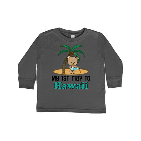 

Inktastic 1st Trip to Hawaii Vacation Gift Toddler Boy or Toddler Girl Long Sleeve T-Shirt