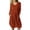 Orange, variant on Sngxgn Women's V Neck Sleeveless Ruched Bodycon Party Dress(Khaki,XL)