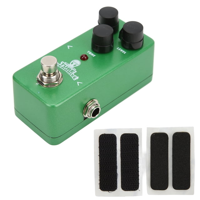 Pedal de efecto Overdrive de tubo, Pedal de efecto de guitarra Pedal de efecto ajustable de tubo Pedal de efecto único Diseño aerodinámico