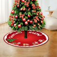 thumbnail image 6 of Mecorevxz Christmas Tree Skirt Red Christmas Decorations - Xmas Tree Skirt Mat with Santa Claus Snowflake Pattern for Indoor Outdoor Merry Christmas Holiday Party Decor,35inch(E), 6 of 7