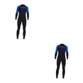 thumbnail image 3 of Yuarrent Men Diving Wetsuit for Water Sports Suit Zip Wet Back Full Warm Body Surf azul SG 2piezas, 3 of 6