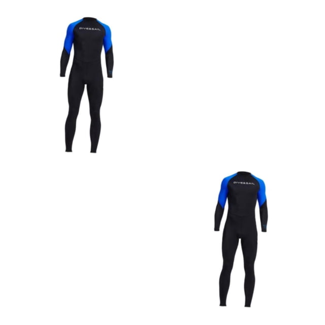 Eigraketly Men Diving Wetsuit for Water Sports Suit Zip Wet Back Full Warm Body Surf azul SG 2piezas