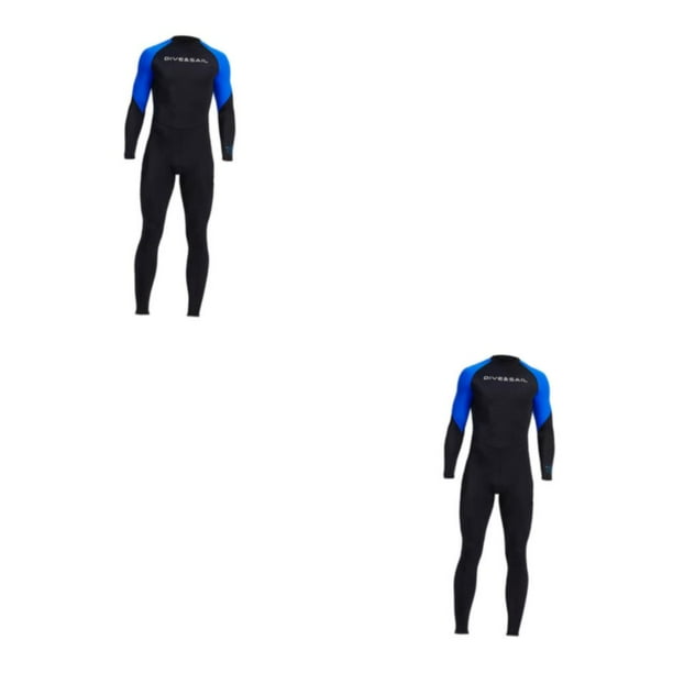 Eigraketly Men Diving Wetsuit for Water Sports Suit Zip Wet Back Full Warm Body Surf azul SG 2piezas
