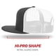 thumbnail image 3 of Gorra de béisbol Richardson 511 Flatbill Trucker Negro/Blanco, 3 of 7