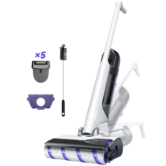 Restored NARWAL S30 Wet Dry Vacuum Cleaner with 20000Pa Suction, 176F Self-Cleaning, Heated Drying, Disposable Waste Bag, Tangle-Free, Cordless Vacuum Mop for Hard Floors & Edge Cleaning