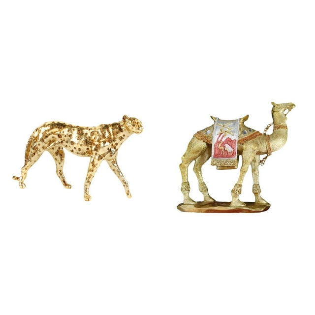 Figura de , estatua de animal de resina, figura de camello dorado, adorno de escritorio moderno, decoración coleccionable para el hogar, adecu