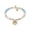 A002- Light Blue Angel Bracelet, variant on Christmas Candle Lantern Beaded Bracelet with Gradient Amber and Pearl Beads, Gold-Tone Charm, for Holiday Gift, Jewelry Decoration