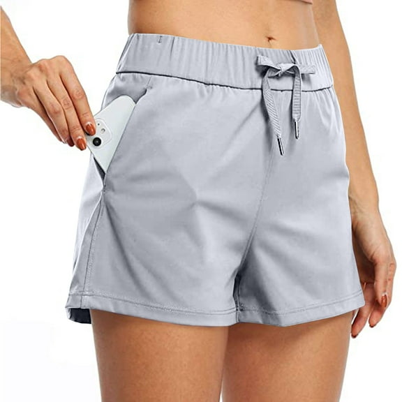 Womens Shorts Joggers for Summer Casual Athletic Running Hiking Workout Gym Shorts Lounge Shorts Plus Size Gray 3XL