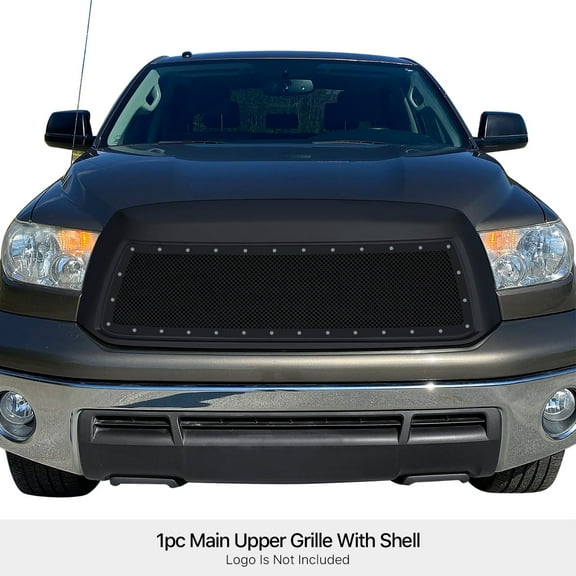 PE   Stainless Steel Main Upper Package Grille 2010-2013 Toyota Tundra 1 PC Without Logo Show