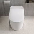 thumbnail image 2 of Compact Elongated Smart Toilet Bidet 1.28 GPF in White with Auto Flush, Heated Seat, Warm Air Dryer for Small Bathroom, 2 of 12