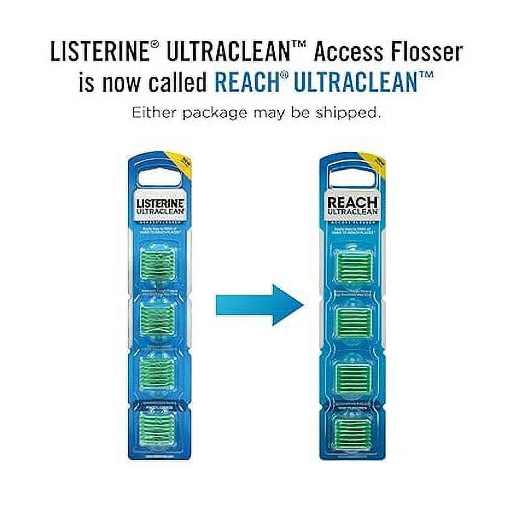 Listerine Ultraclean Access Flossers Disposable Heads Fresh Mint Crystals - (Pack of 4)