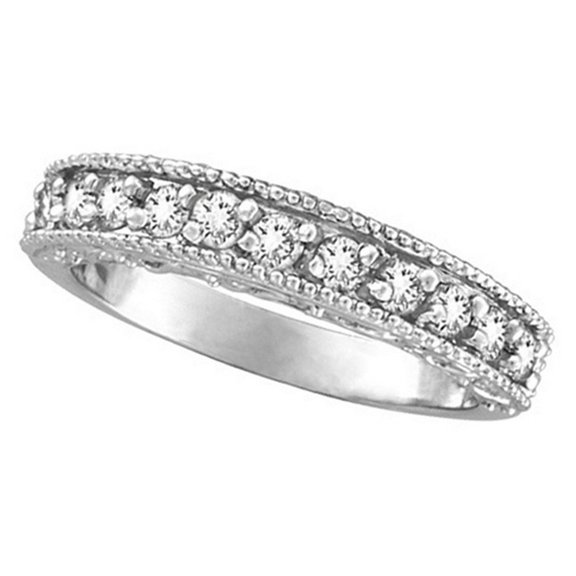 Stackable Diamond Ring Anniversary Band 14k White Gold (0.31ct)