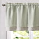 thumbnail image 1 of Cortina Visillo Jinchan de Lino a Rayas 40x130cm Verde Salvia, 1 of 9