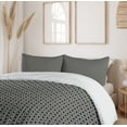 thumbnail image 6 of Ambesonne Geometric Duvet Cover Sets, Floral Motif Triangles, 2-King, Charcoal Grey and Eggshell, 6 of 7